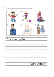 English Worksheet: Family Members