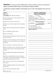 English Worksheet: speaking about holiday resorts