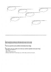 English Worksheet: second conditional talking activity