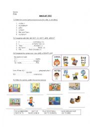 English Worksheet: REVISION DIFFERENT TOPICS