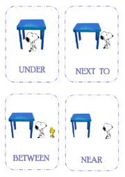 English Worksheet: Prepositions Flashcards