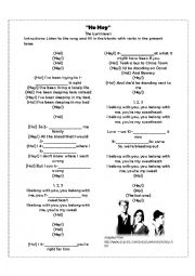 English Worksheet: Song