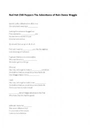 English Worksheet: Red Hot Chili Peppers