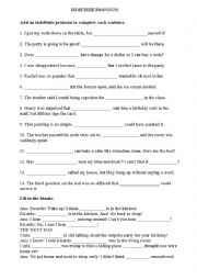 English Worksheet: Indefinite pronouns