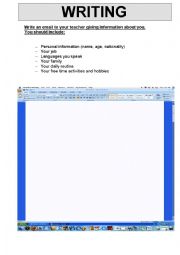 WRITING ACTIVITY