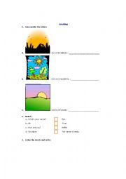 English Worksheet: Greetings