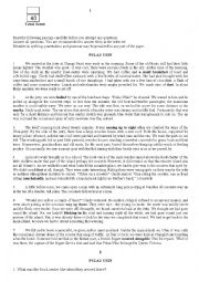 English Worksheet: comprehension 