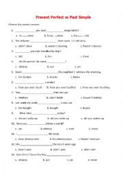 English Worksheet: Present Perfect VS Past Simple