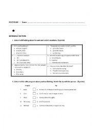 English Worksheet: Exam -Listening & Language Use-