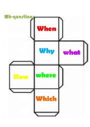 English Worksheet: Wh- question Dice