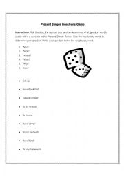 English Worksheet: PRESENT SIMPLE-QUESTIONS GAME