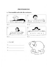 English Worksheet: proffessions