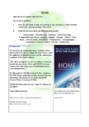 Home - Movie Worksheet