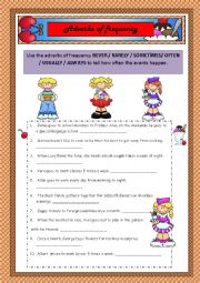 English Worksheet: Adverbs of frequency