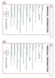 English Worksheet: Personal Information