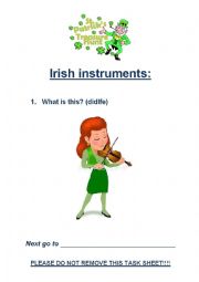 English Worksheet: St. Patricks Day Treasure Hunt - PART 1