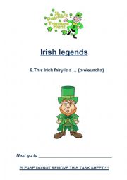 English Worksheet: St. Patricks Day Treasure Hunt - PART 2