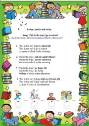 English Worksheet: Song