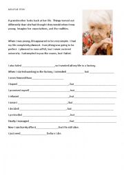 English Worksheet: Infinitive Story