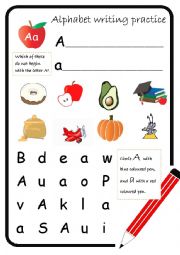 English Worksheet: ABC writing