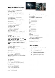 English Worksheet: Hall of Fame