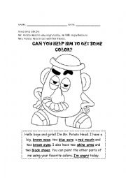 Color Mr. Potato Head