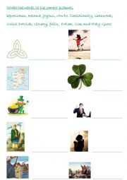 English Worksheet: Saint Patricks Day song- simple vocabulary exercise