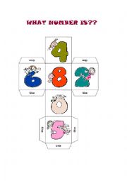 English Worksheet: Numbers dice 1