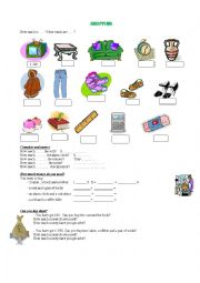 English Worksheet: Shopping and money