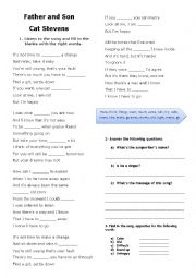 English Worksheet: Father and Son