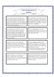 English Worksheet: Travelers Role Play