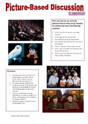 English Worksheet: Picture-based discussion Elementary - (18) - Entertainment 1. - Cinema