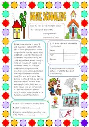 English Worksheet: HOME SCHOOLING