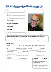 English Worksheet: Pope Francis