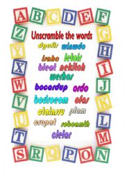 English Worksheet: UNSCRAMBLE THE WORDS