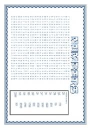 English Worksheet: NUMBERS FROM 10 - 1000