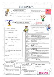 English Worksheet: BEING POLITE