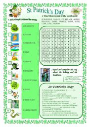 English Worksheet: St Patricks Day