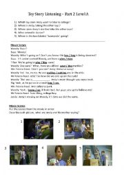 English Worksheet: Toy Story Listening Section 2