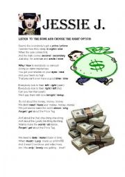 English Worksheet: song price tag by jessie j