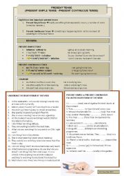 Present Continuous and Present Simple Tense