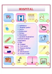 English Worksheet: HOSPITAL