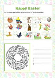 English Worksheet: HAPPY EASTER