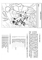 English Worksheet: Winnie The Pooh