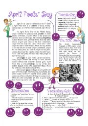 English Worksheet: April Fools Day