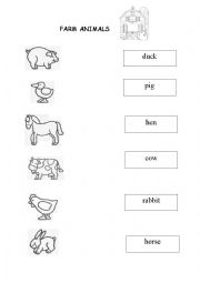 English Worksheet: Farm animals