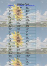 English Worksheet: Irregular verbs