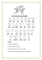 English Worksheet: The Alphabet 