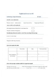 mid term test for 8th form