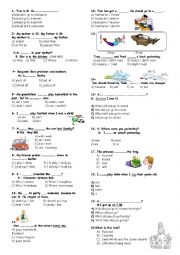 English Worksheet: 7th grade revision